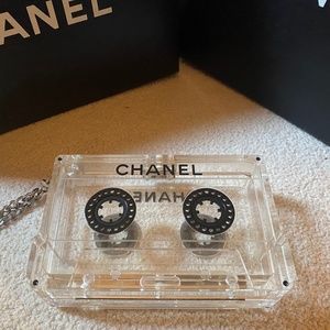 RARE Chanel Cassette Tape Clutch